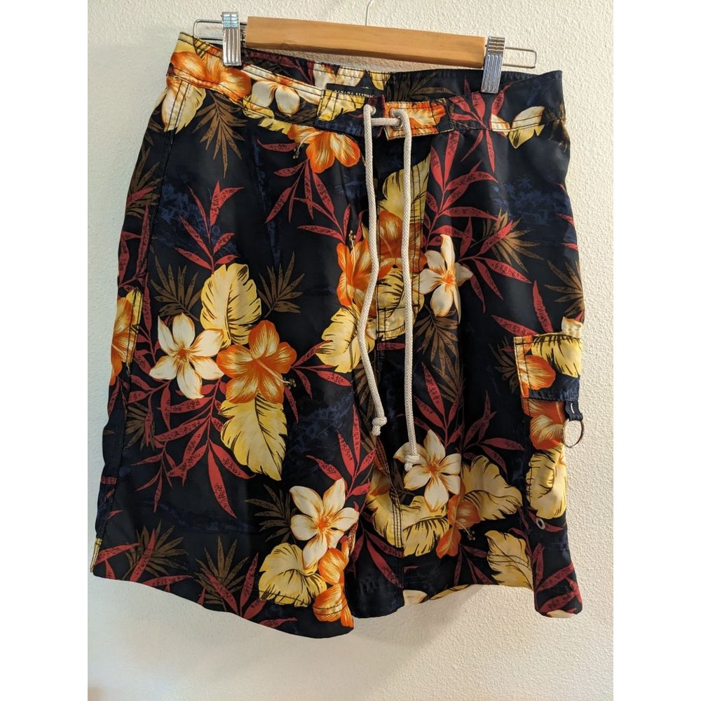 Banana Republic Hawaiian Shorts Men's Size 32 Drawstring Board